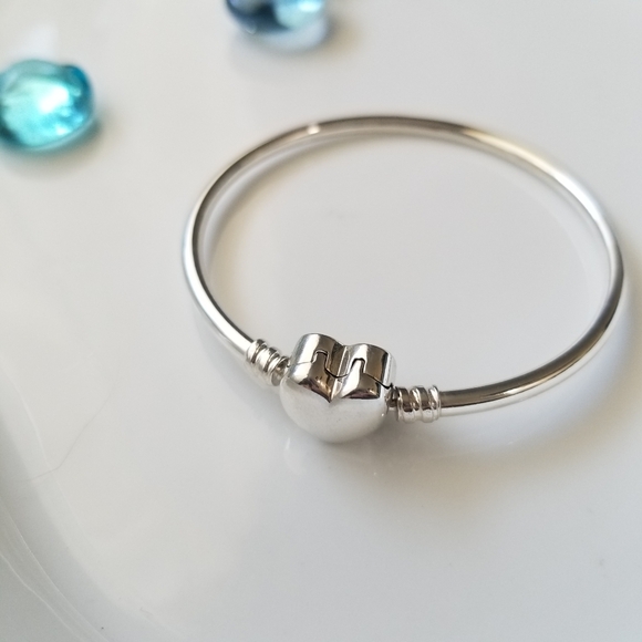 Pandora Double Hearts Mother's Day Entwined Hearts Charm Bracelet Bangle - Picture 6 of 6